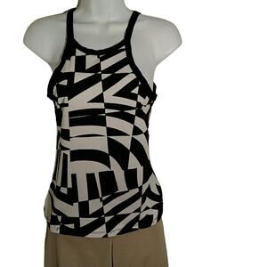 I am Abstract Black White Tank Top. M